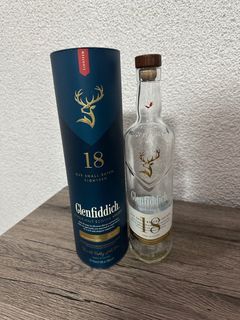 Empty Glenfiddich 18 Bottle Whiskey