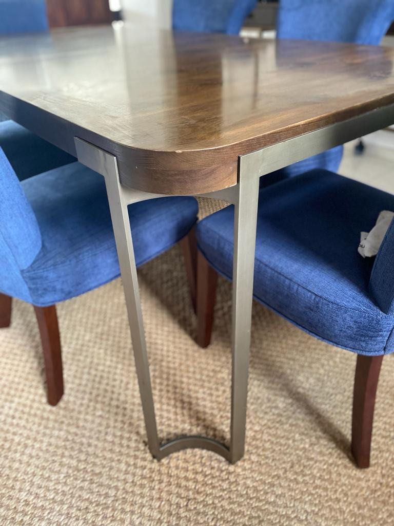 Extendable Dining Table + 8 chairs, Furniture & Home Living, Furniture