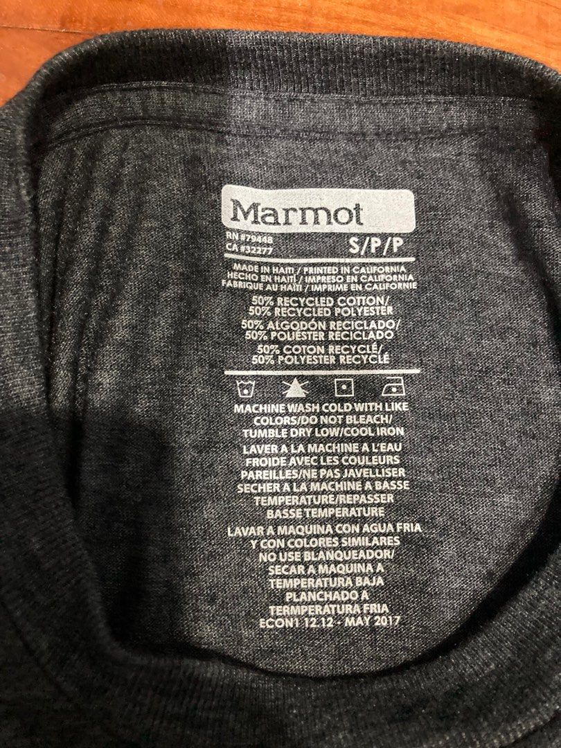 Genuine Marmot Dark Grey Shirt Men s Fashion Activewear on Carousell