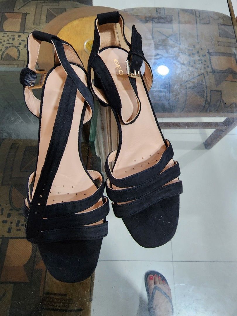 Geox black sandals hotsell