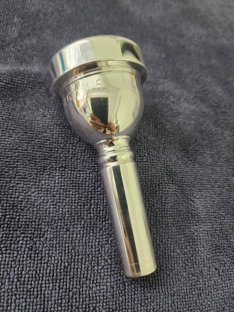Griego NY 4.5 silver plated large bore trombone mouthpiece
