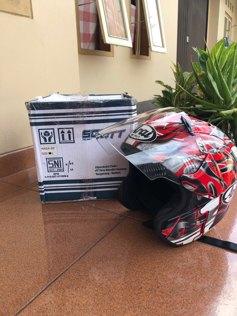 Helm Scott Copy Arai Motif Haga Motor di Carousell