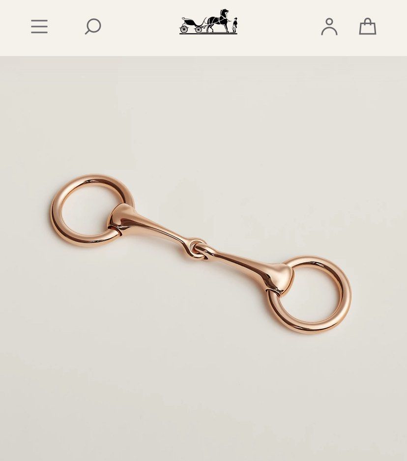 Hermes mini mors twilly scarf ring Luxury Accessories on Carousell