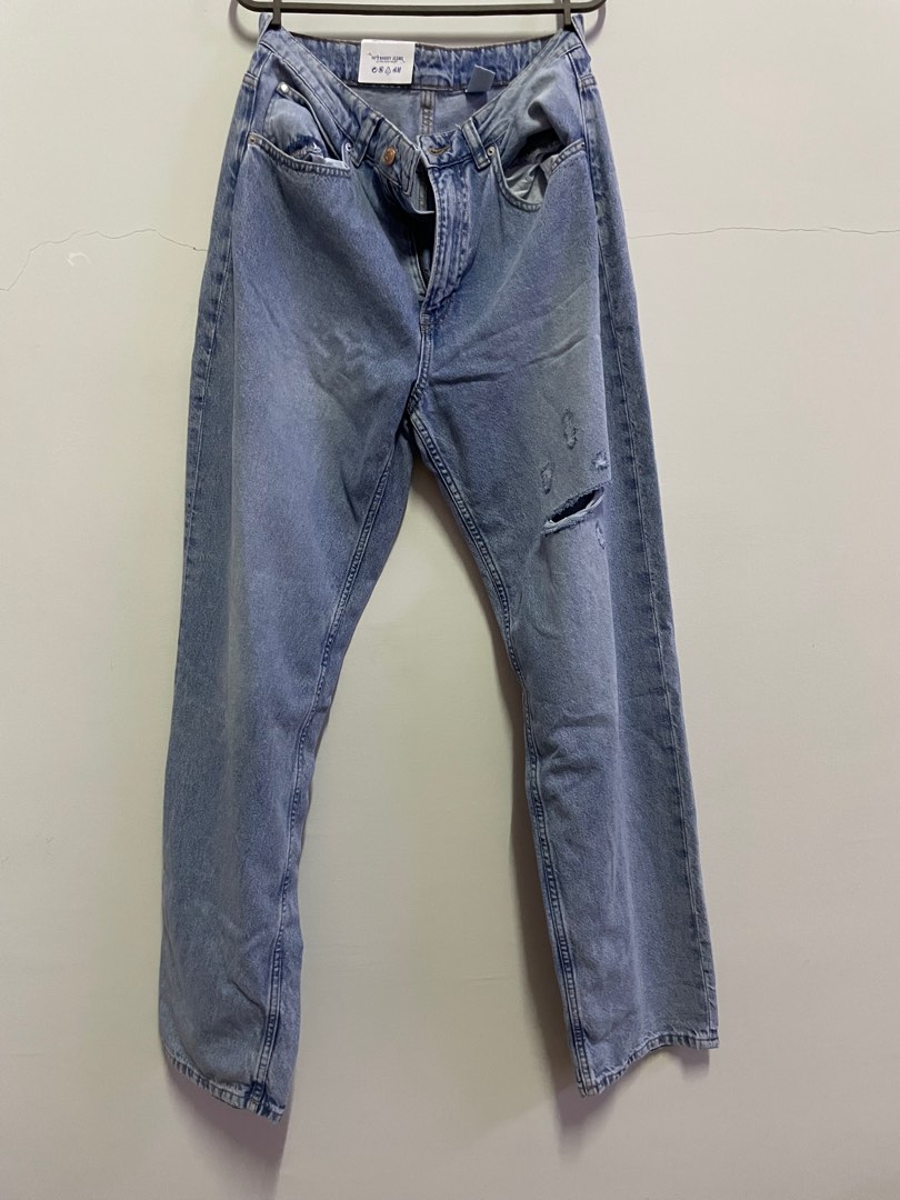 H&M Baggy Jeans, Women's Fashion, Bottoms, Jeans & Leggings on Carousell