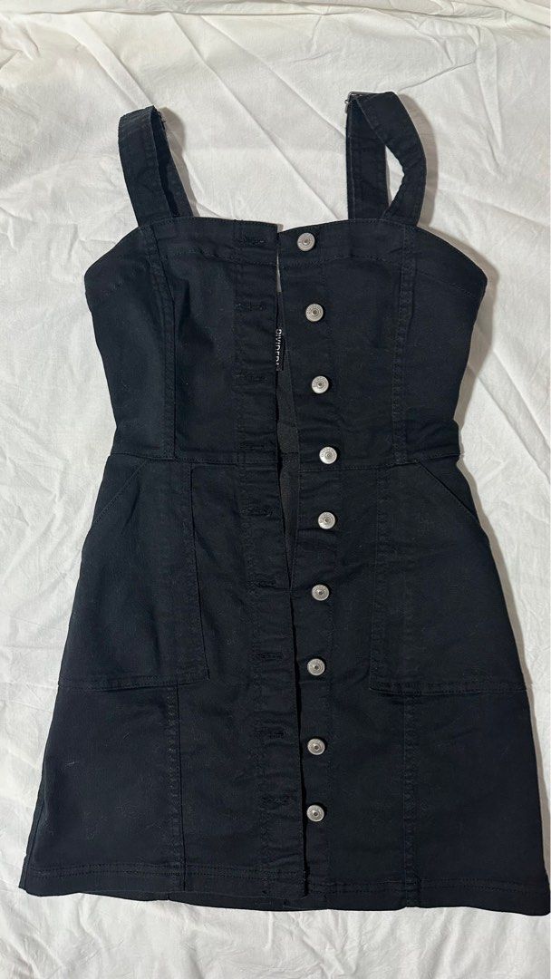 Black denim shop dress h&m