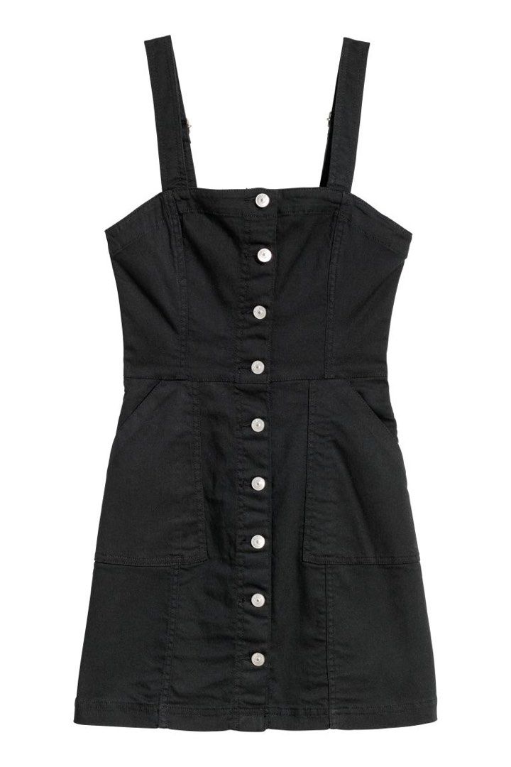 H M Black Denim Dress Women s Fashion Dresses Sets Dresses on