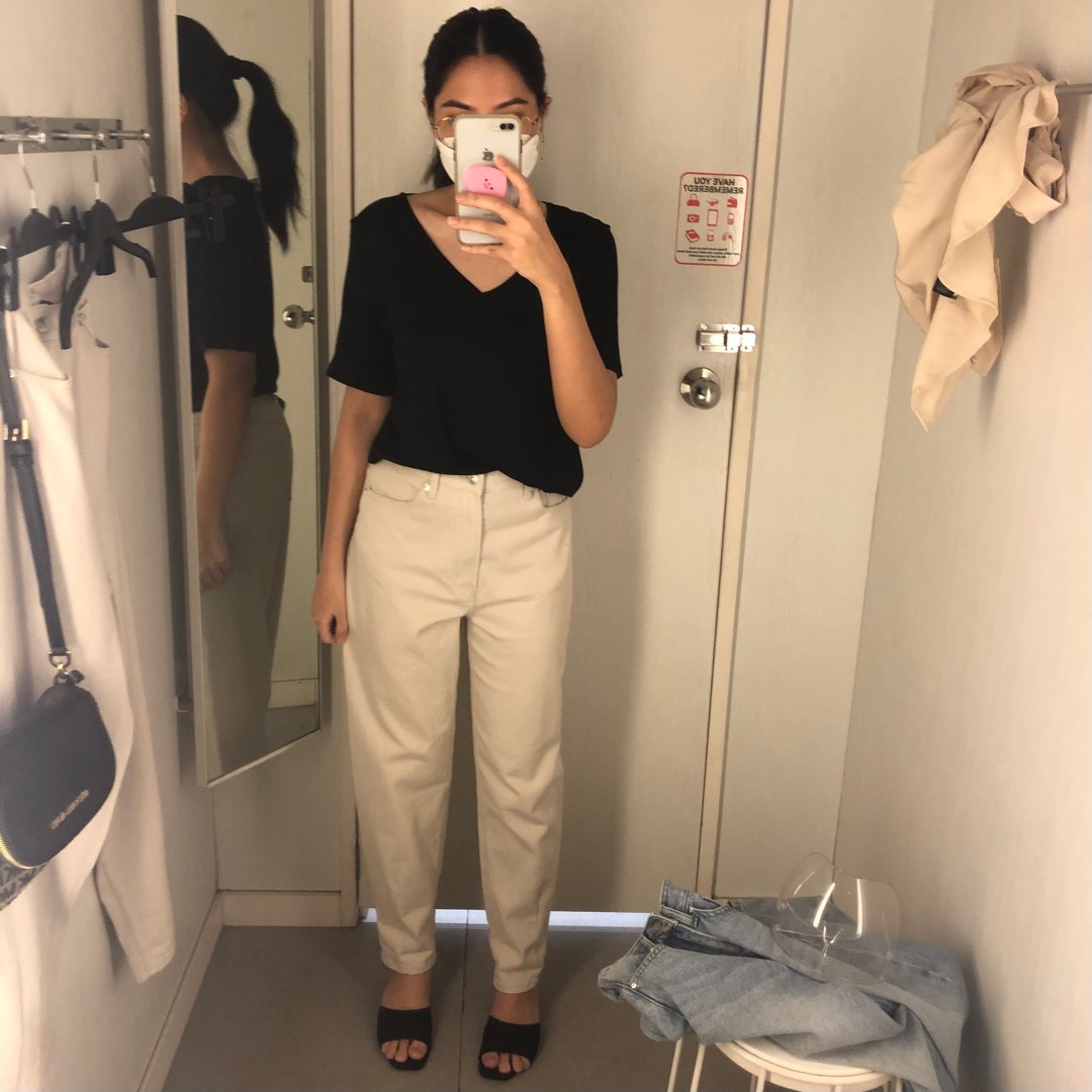 H&m beige pants discount