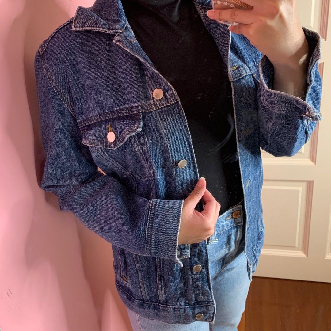 Oversized jean discount jacket h&m