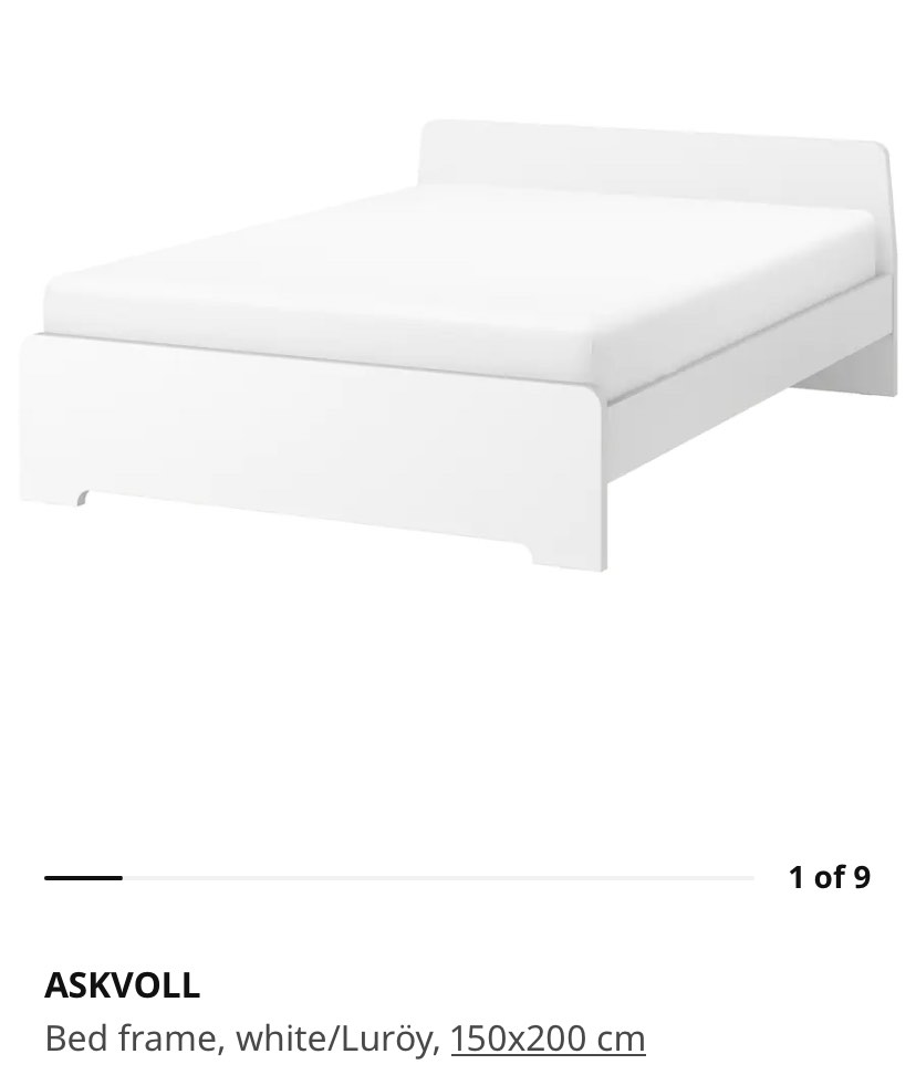 Ikea Bed Frame 150 x 200, Furniture & Home Living, Furniture, Bed