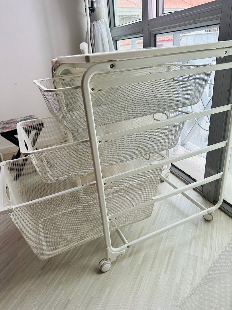 IKEA Chest of drawers / rack with wheels, Furniture & Home Living