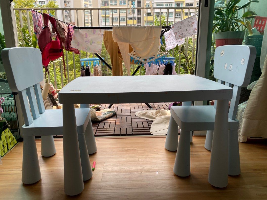 IKEA children table & chairs set, Furniture & Home Living, Furniture