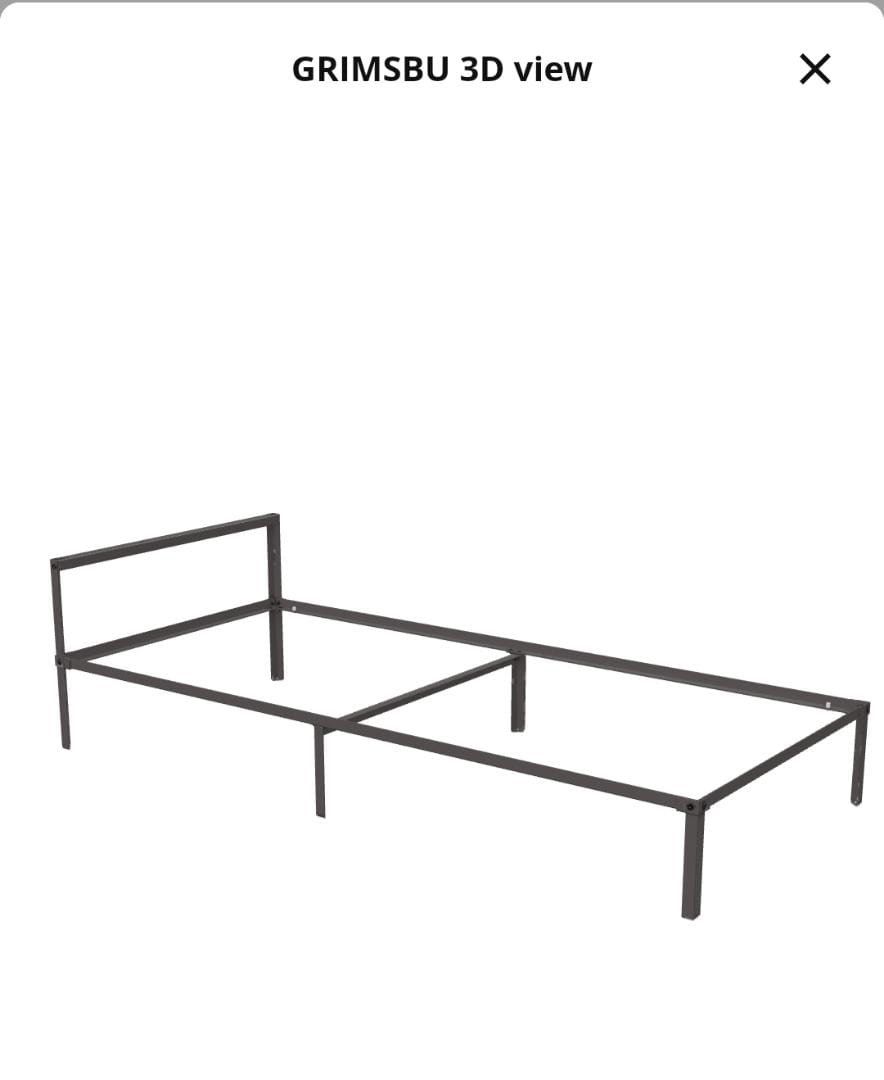 Ikea single bed frame Grimsbu, Furniture & Home Living, Furniture, Bed