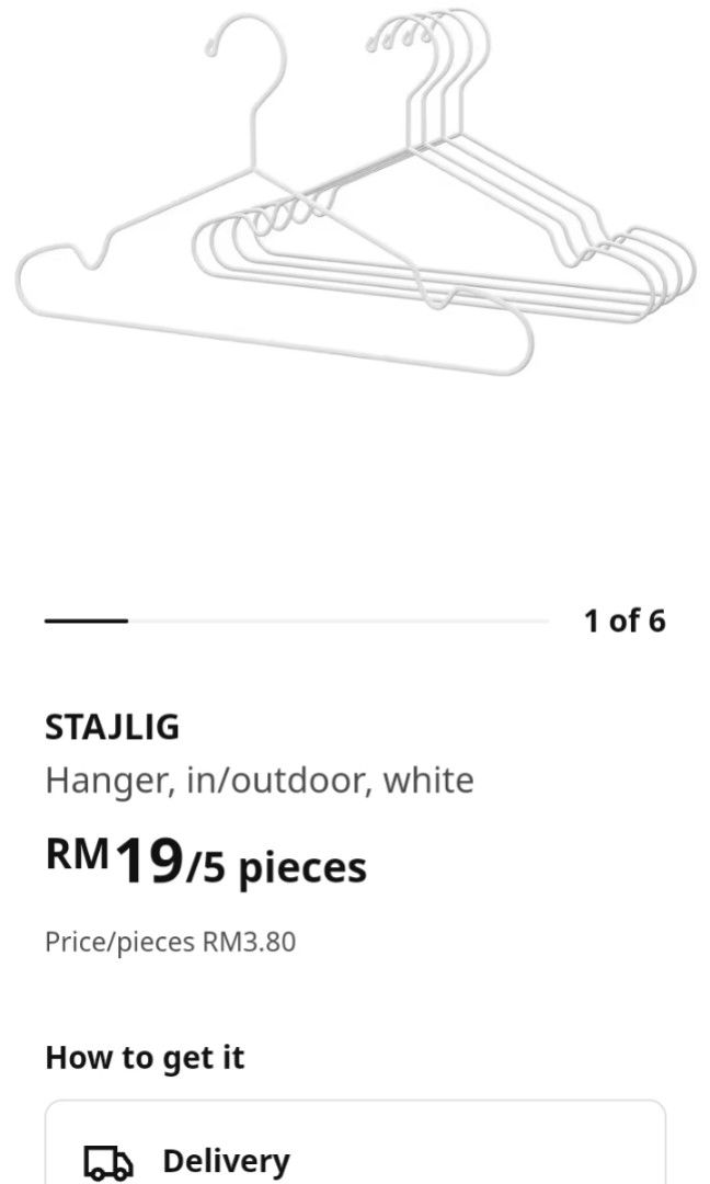 STAJLIG Hanger, indoor/outdoor, white - IKEA
