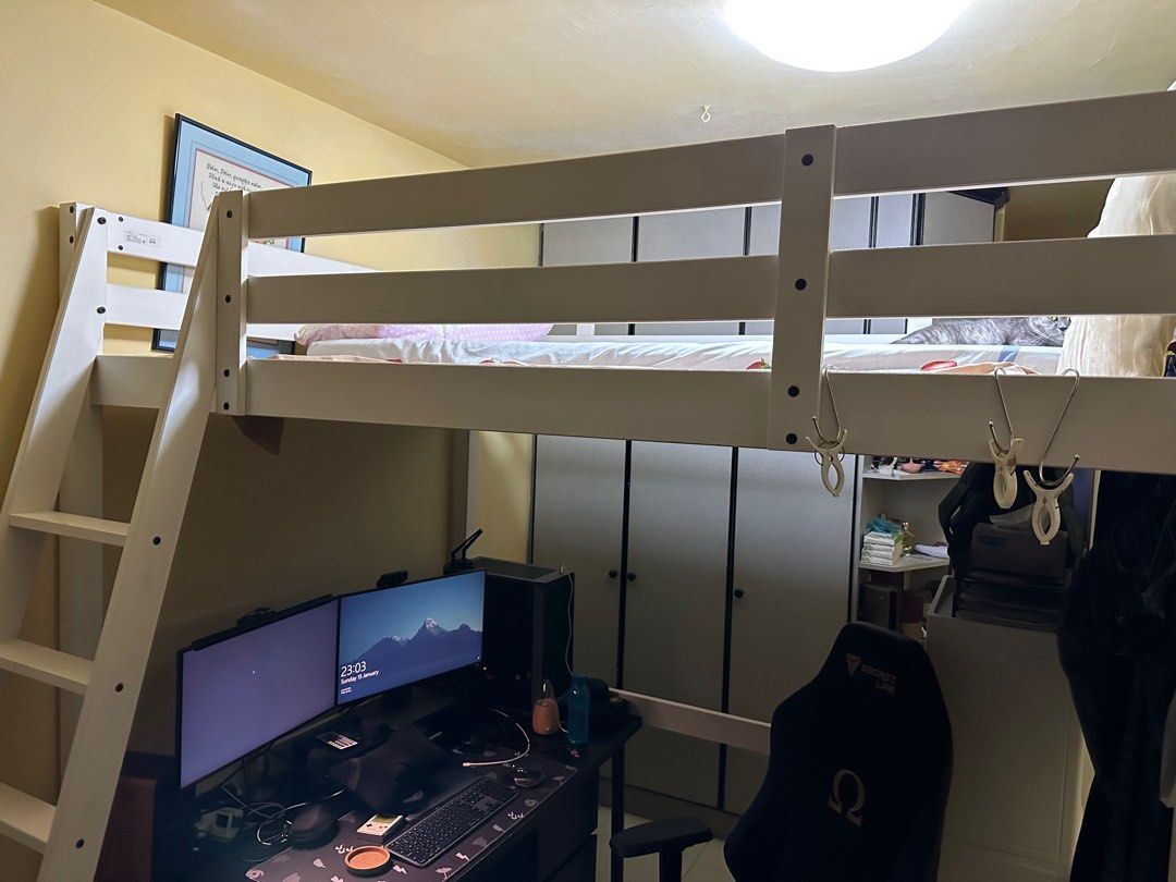 IKEA Stora Loft bed frame, Furniture & Home Living, Furniture, Bed Frames & Mattresses on Carousell