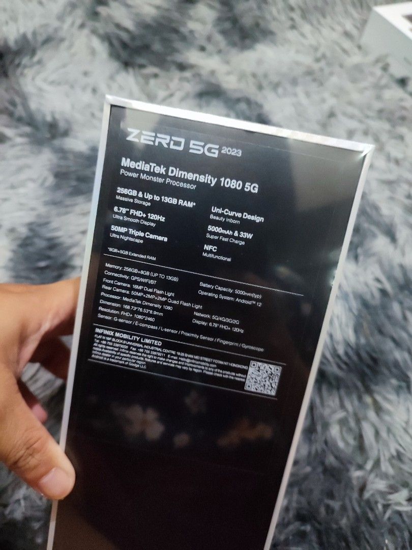 Infinix Zero 5g 2023 (Category: Android Others) located in Marikina City. Submitted by janecanuaregaspi52498 (Listing ID 1209700153, Image 2). Description: Brandnew Sealed Original Loc Sampaloc Manila.