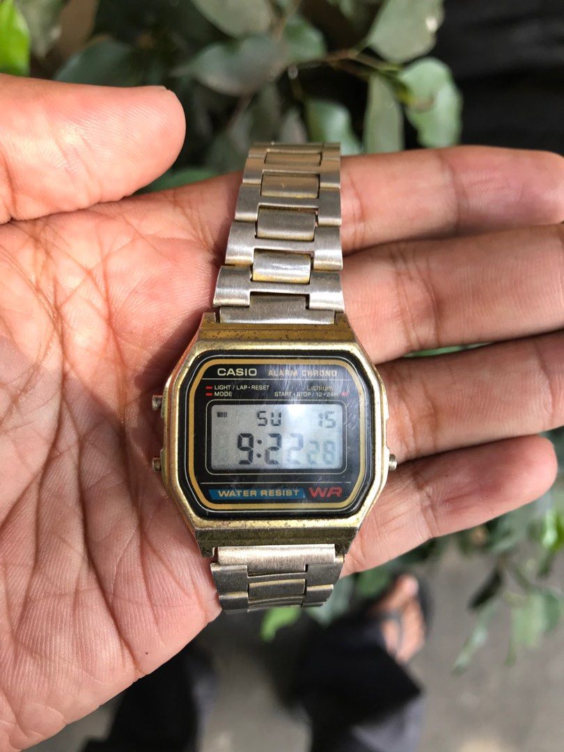 Jam tangan casio A158w gold Fesyen Pria Jam Tangan di Carousell