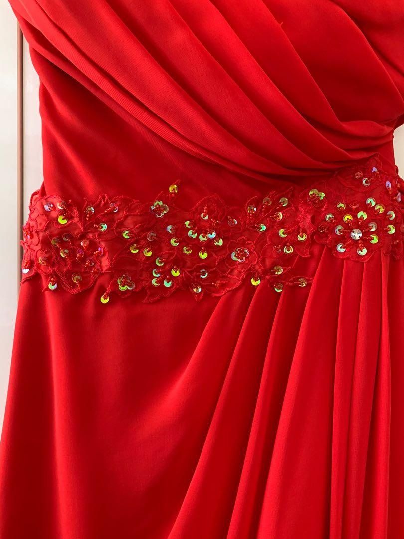 JJ s House One Shoulder Gown Dress Women s Fashion Dresses