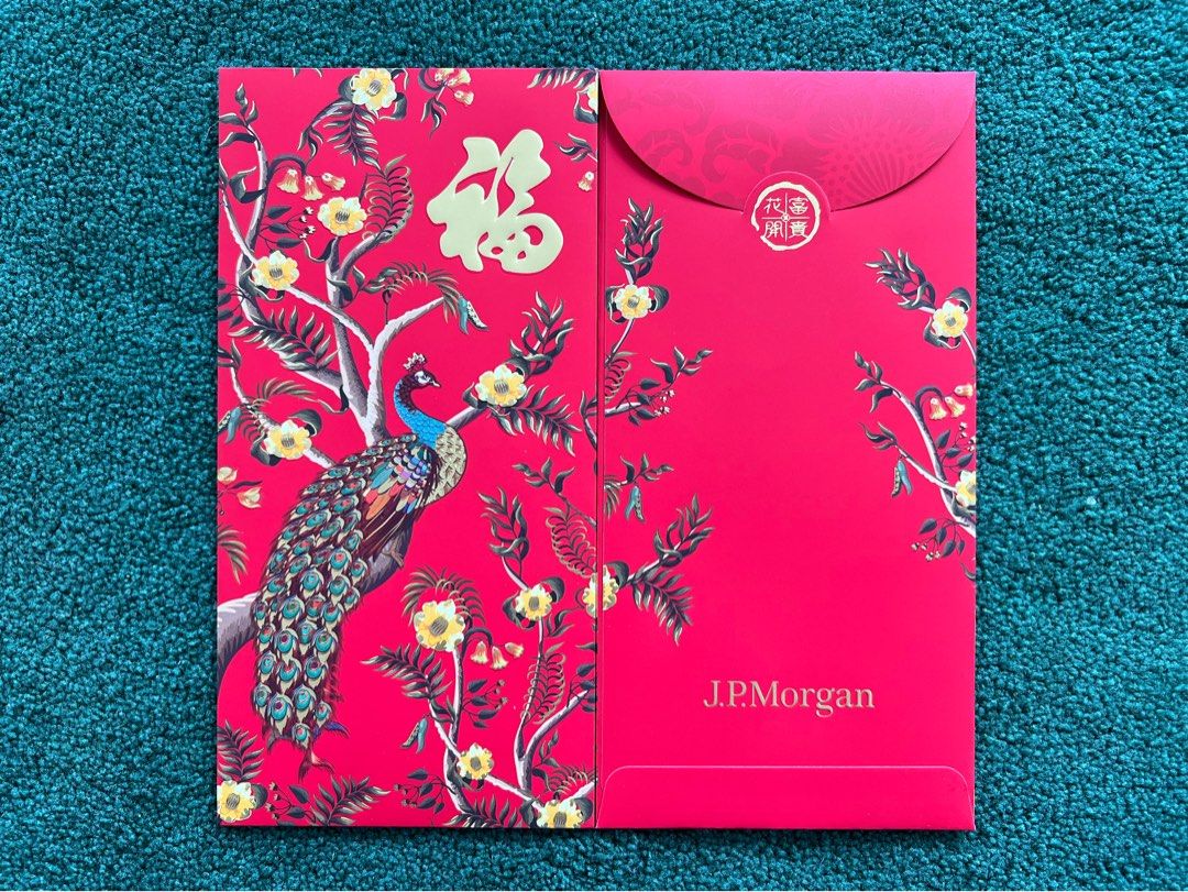摩根大通私人銀行JPMorgan Private Bank新年利是封Chinese New Year Red Packets, 名牌, 飾物及配件-  Carousell