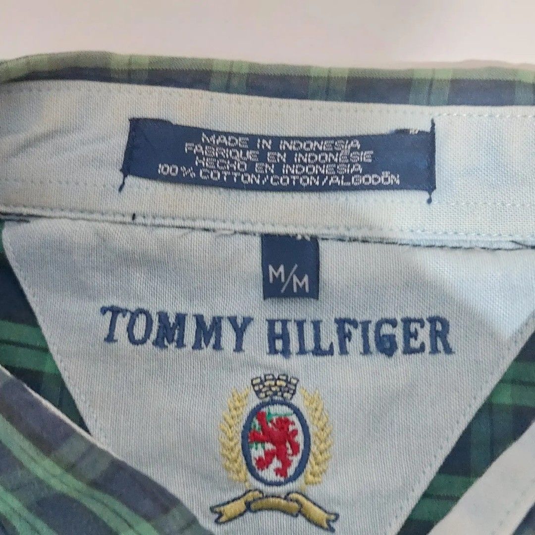 KEMEJA TOMY HILFIGER TAG LOGO LAWAS, Fesyen Pria, Pakaian ...