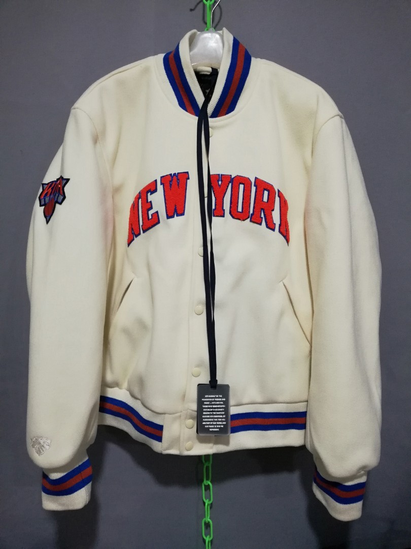 Kith New York Knicks Wool Coaches Jacket BlackKith New York Knicks