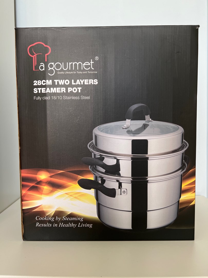 LA GOURMET 28cm Two Layers Steamer Pot, TV & Home Appliances, Kitchen