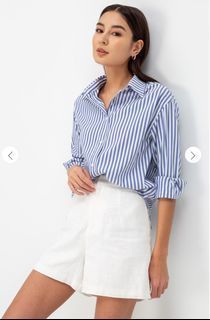 LAB Cara Striped Buttondown Shirt