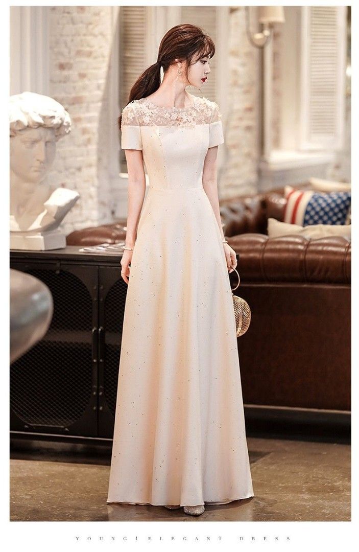 Ladies Dinner Gowns Champagne Gold Women s Fashion Dresses