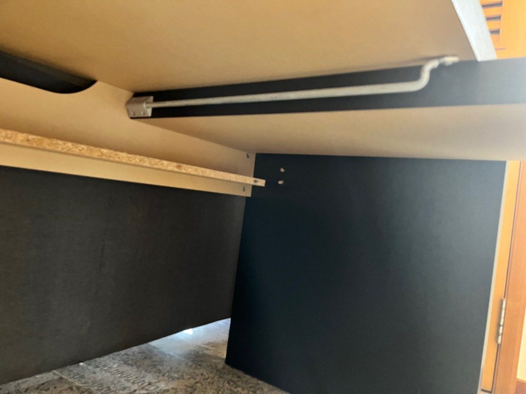 Large sturdy ikea computer desk with pullout & chair, Furniture & Home