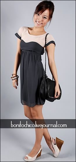 Love bonito chico chiffon v back dress S Women s Fashion Dresses