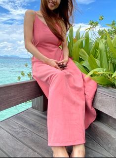 Long pink dress
