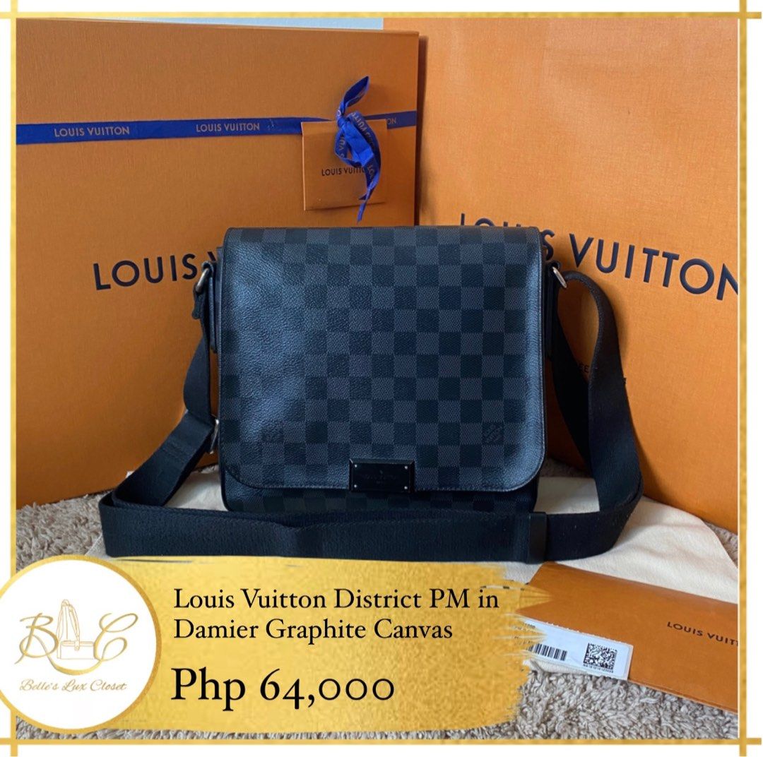 LV District PM Monogram Eclipse, Luxury, Bags & Wallets on Carousell