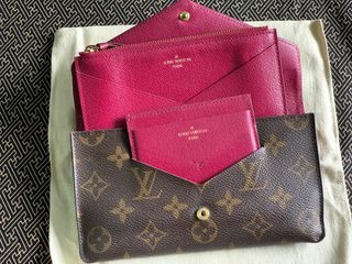 Louis Vuitton Jeanne Wallet Vernis Amarante in Leather with Gold