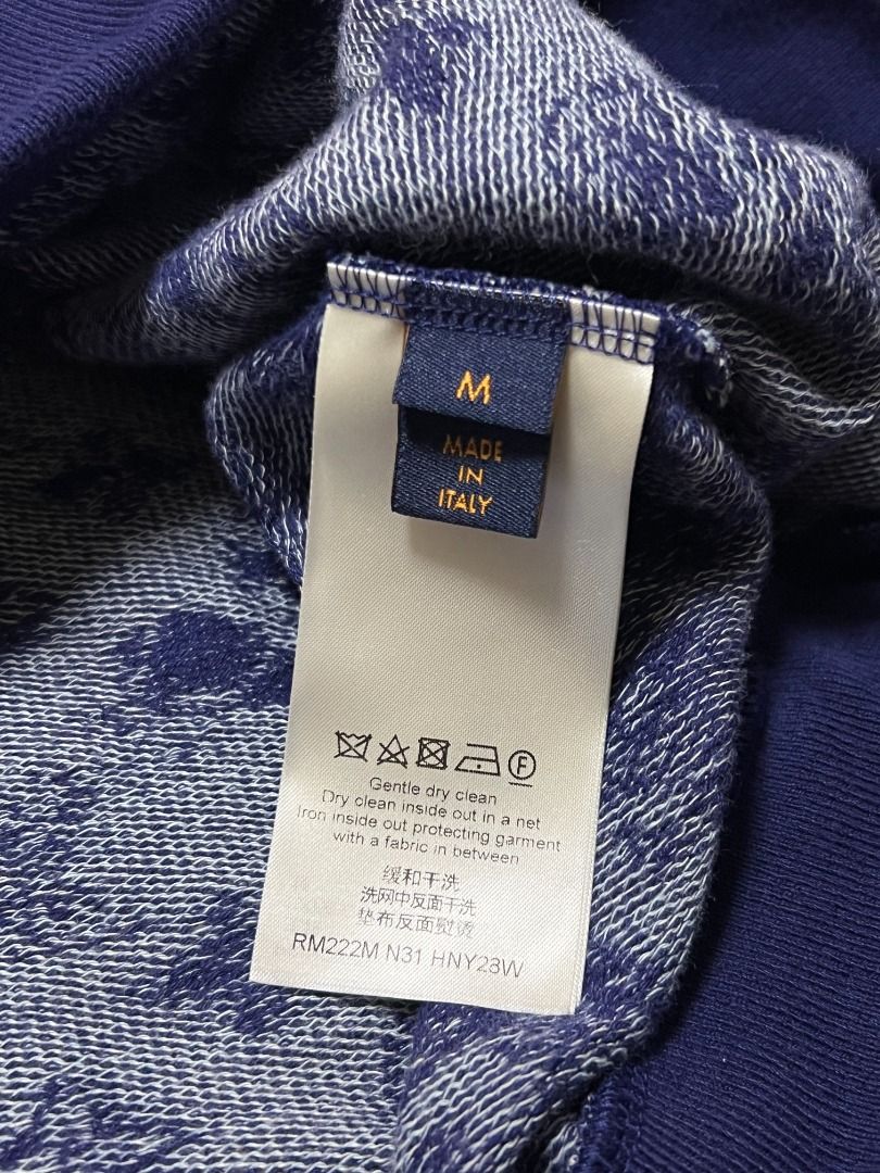 Louis Vuitton Virgil Bandana Short-Sleeve Hoodie LV Monogram Tie-dye Size M