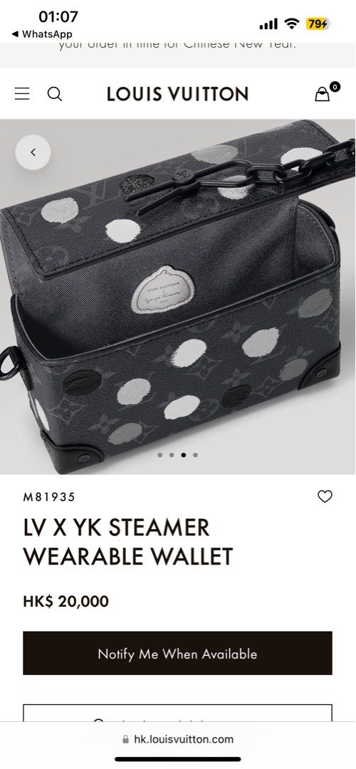 M81935 Louis Vuitton x Yayoi Kusama LV X YK STEAMER WEARABLE WALLET