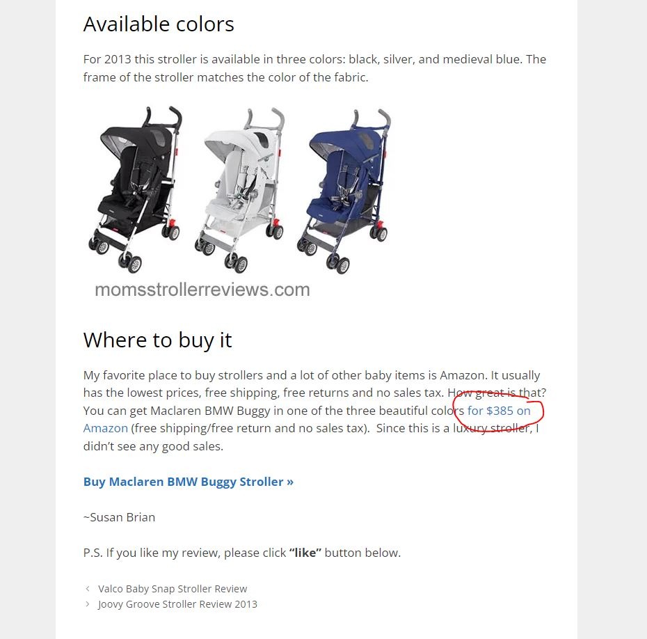 Maclaren bmw outlet doll stroller