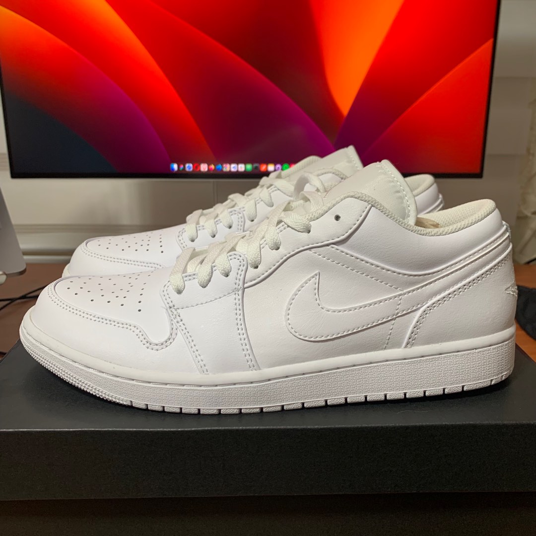 mens air jordan 1 low white