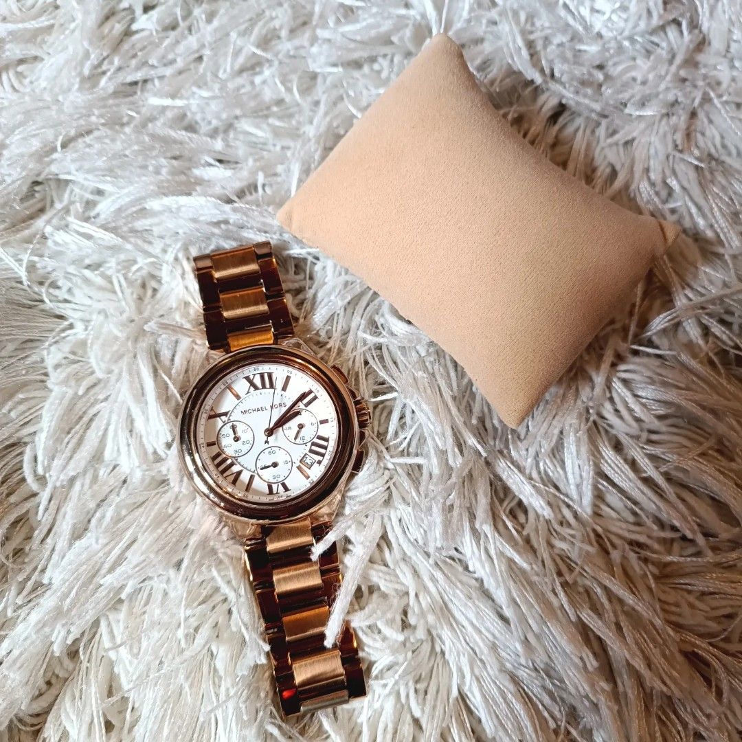 Michael Kors Camille Rose Gold (Category: Women's Watches) located in Quezon City. Submitted by ABI.LuxeCloset (Listing ID 1209729053, Image 2). Description: MK CAMILLE ROSE GOLD ✨ BRAND: Michael Kors DESIGN: Camille Rose Gold Tone ✓Over all Excellent condition, Like new . . ⚜️ You can rest assured that items are AUTHENTIC and true to its BRAND as advertised. 💯 Money Back Guaranteed if found Fake. . . . 📣 Terms and Conditions: No returns, no ex
