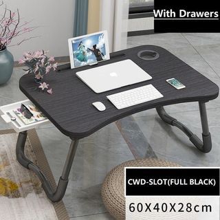 Multi-purpose Foldable Table with Drawers for Laptop, Portable, Bed, College, Dormitory and etc
