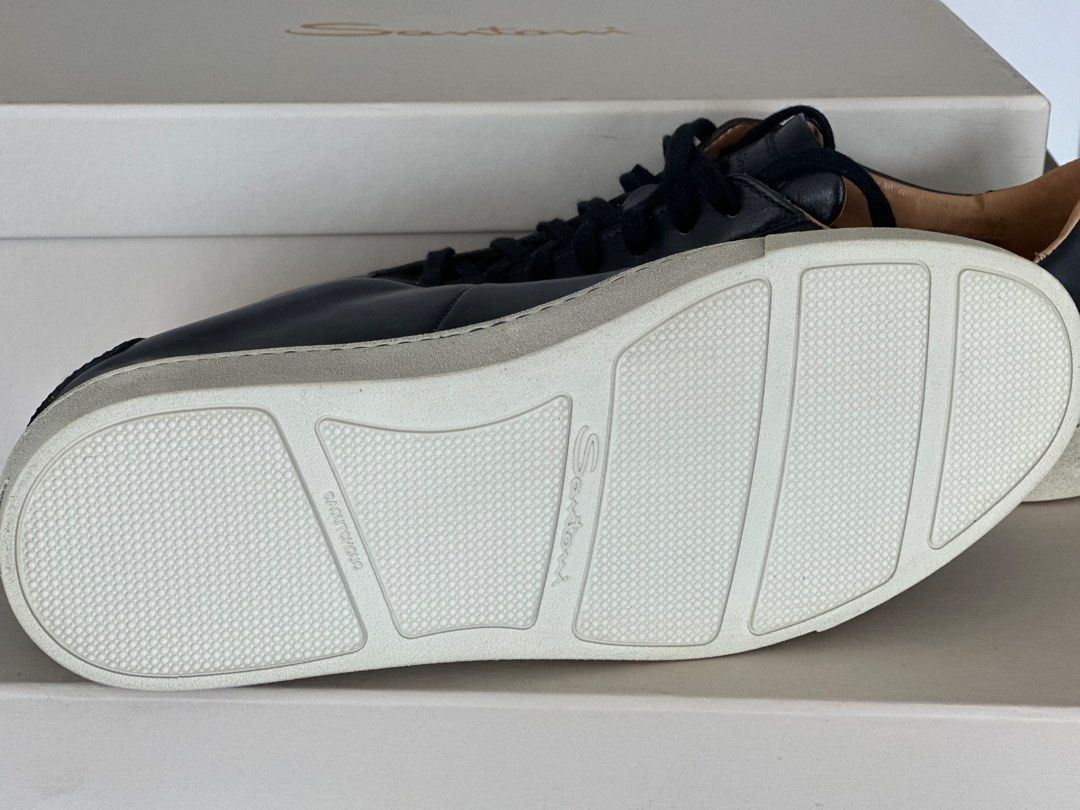 New Santoni sneakers blue leather, Men's Fashion, Footwear, Sneakers on  Carousell