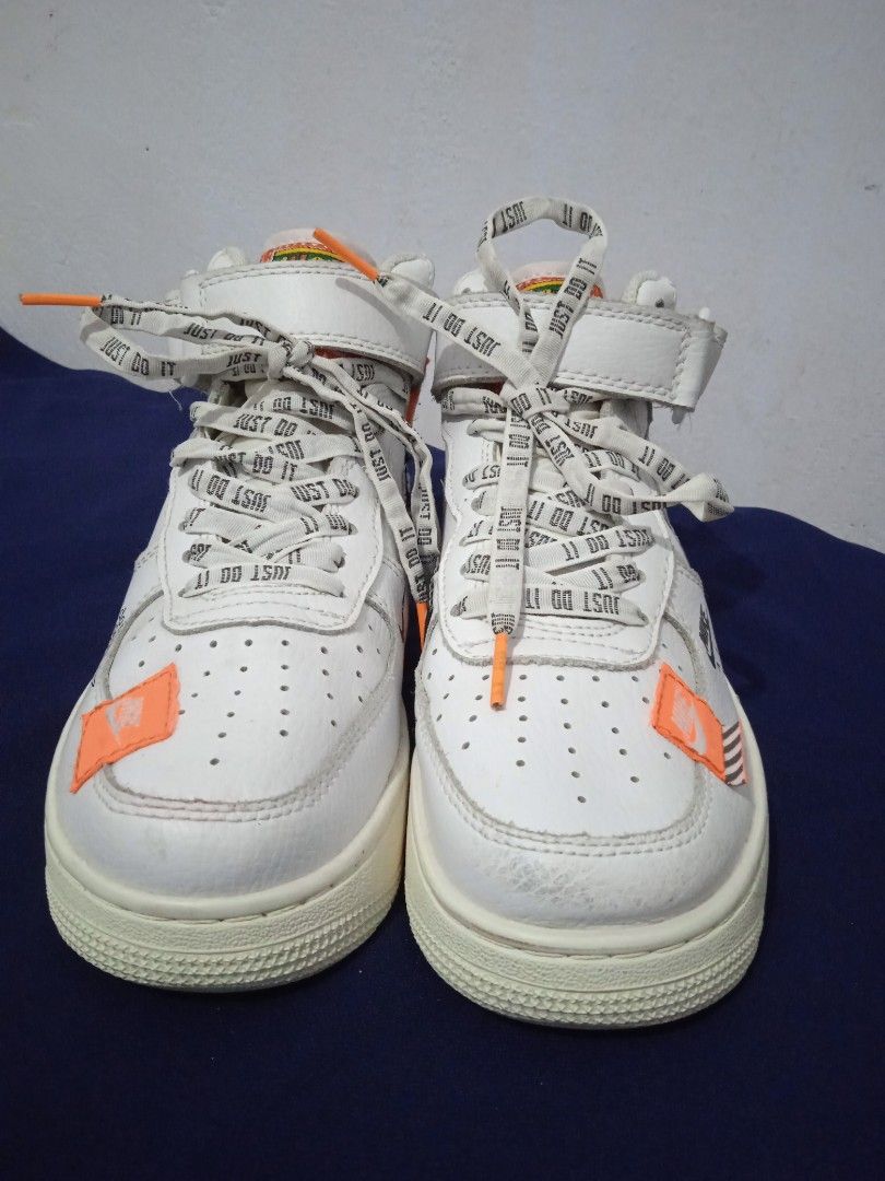 nike air force 1 mid just do it white