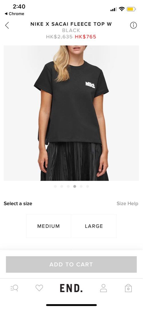 NIKE x Sacai Women T-Shirt 100% new, 女裝, 上衣, 其他上衣- Carousell