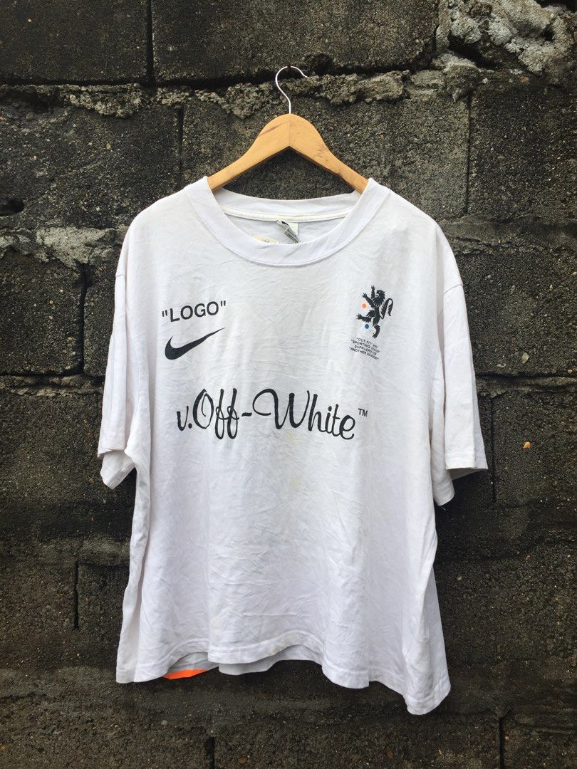 Nikelab X Offwhite Shirt, Men'S Fashion, Tops & Sets, Tshirts & Polo Shirts  On Carousell