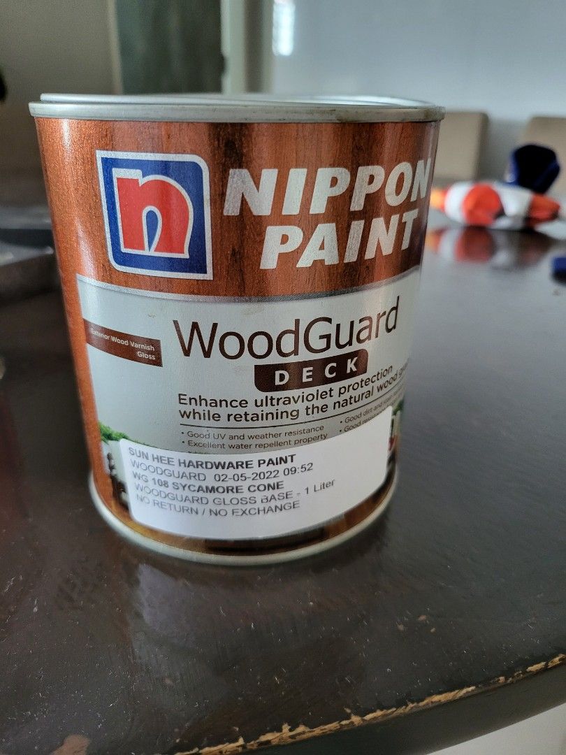 Nippon paint exterior wood varnish gloss, Furniture & Home Living