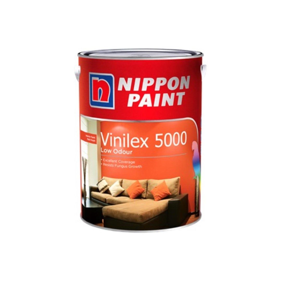 Nippon Vinilex 5000 White Paint (5 litres), Furniture & Home Living