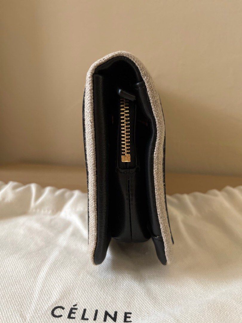 Celine discount canvas clutch
