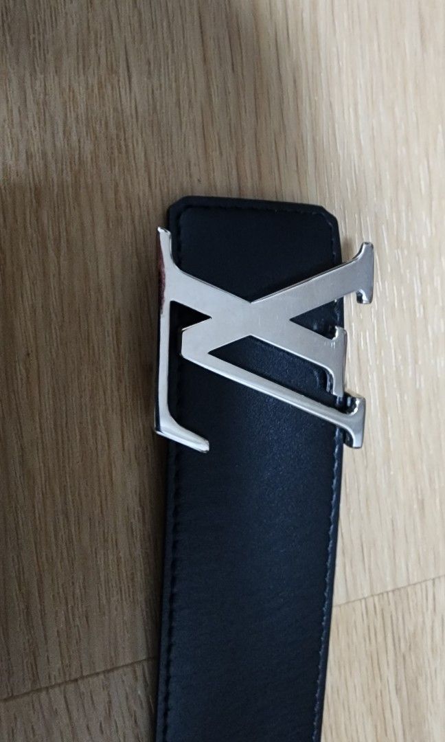 Louis Vuitton Black Leather Neogram Belt 95CM