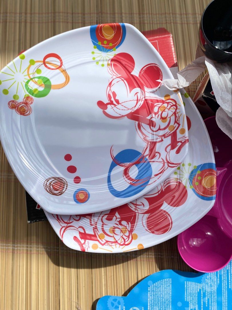 Original mickey mouse plates and bowl, Babies & Kids, Nursing & Feeding ...