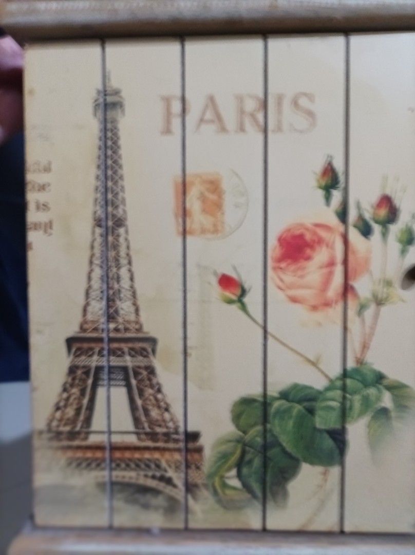 Paris Wooden Key Key Holder Box, Furniture & Home Living, Home