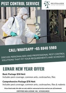 Pest control house packages (NEA approved)