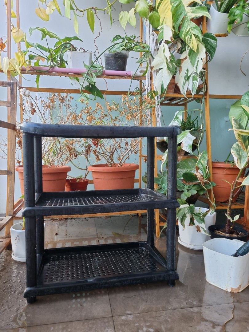 plastic shoe rack /plant rack - 3 tier, Furniture & Home Living ...